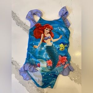 Disney Little Mermaid Swimsuit Girls size 3T